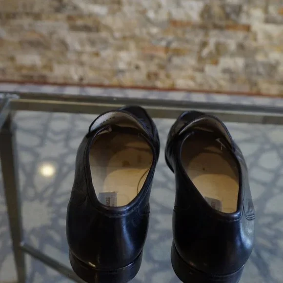 Bruno Magli Black Leather Slip on loafers men SZ 9 - Picture 4 of 10